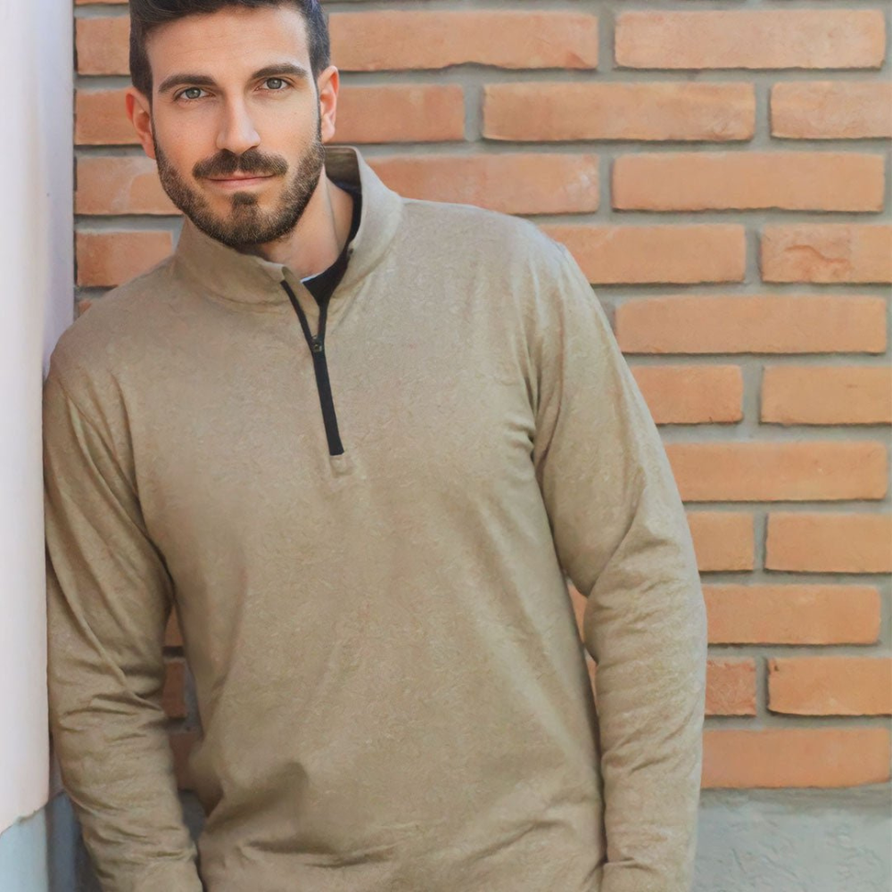Men's Lightweight Zip Pullover | Casual Sweater