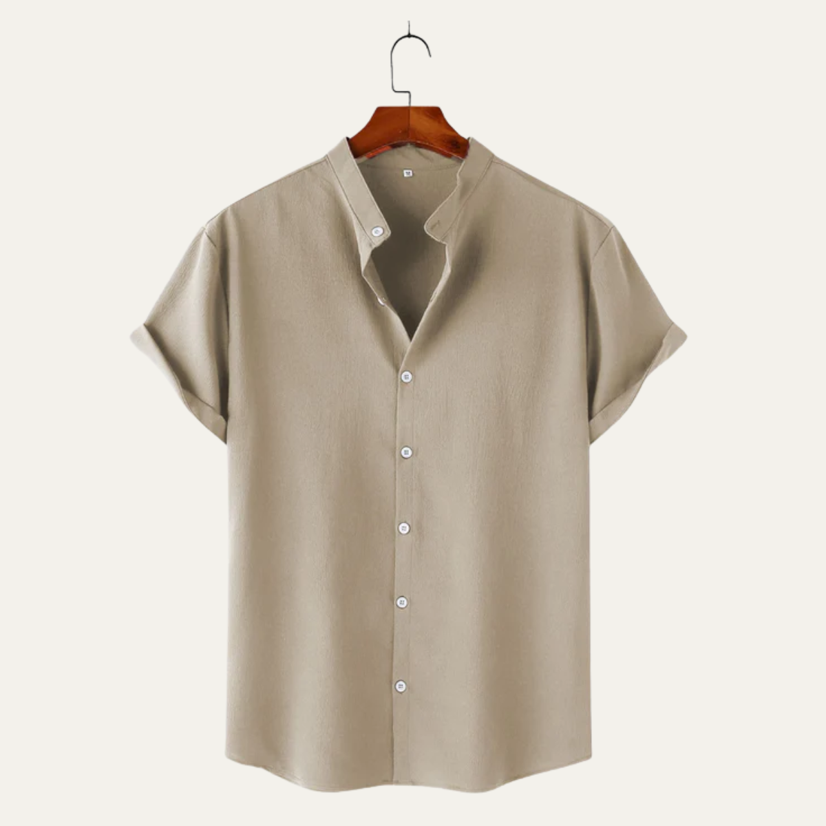 The Monopoli Men’s Grandad Collar Casual Button Shirt