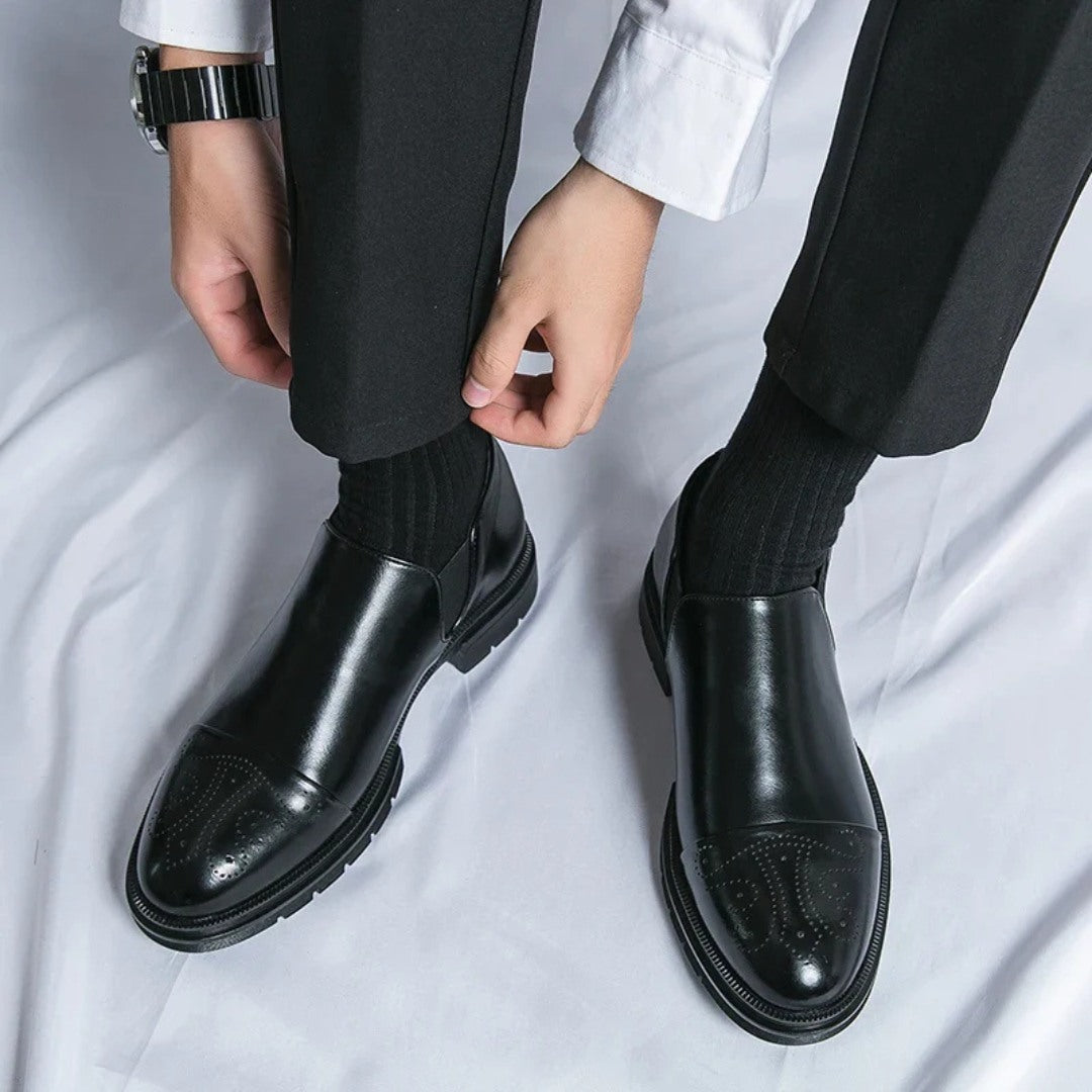 Cap-Toe Leather Loafers