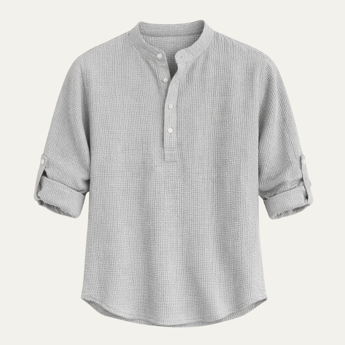 The Aosta Men’s Lightweight Casual Grandad Collar Shirt