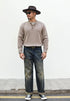 The Masham Men's Henley Knit Sweater with Button Neck