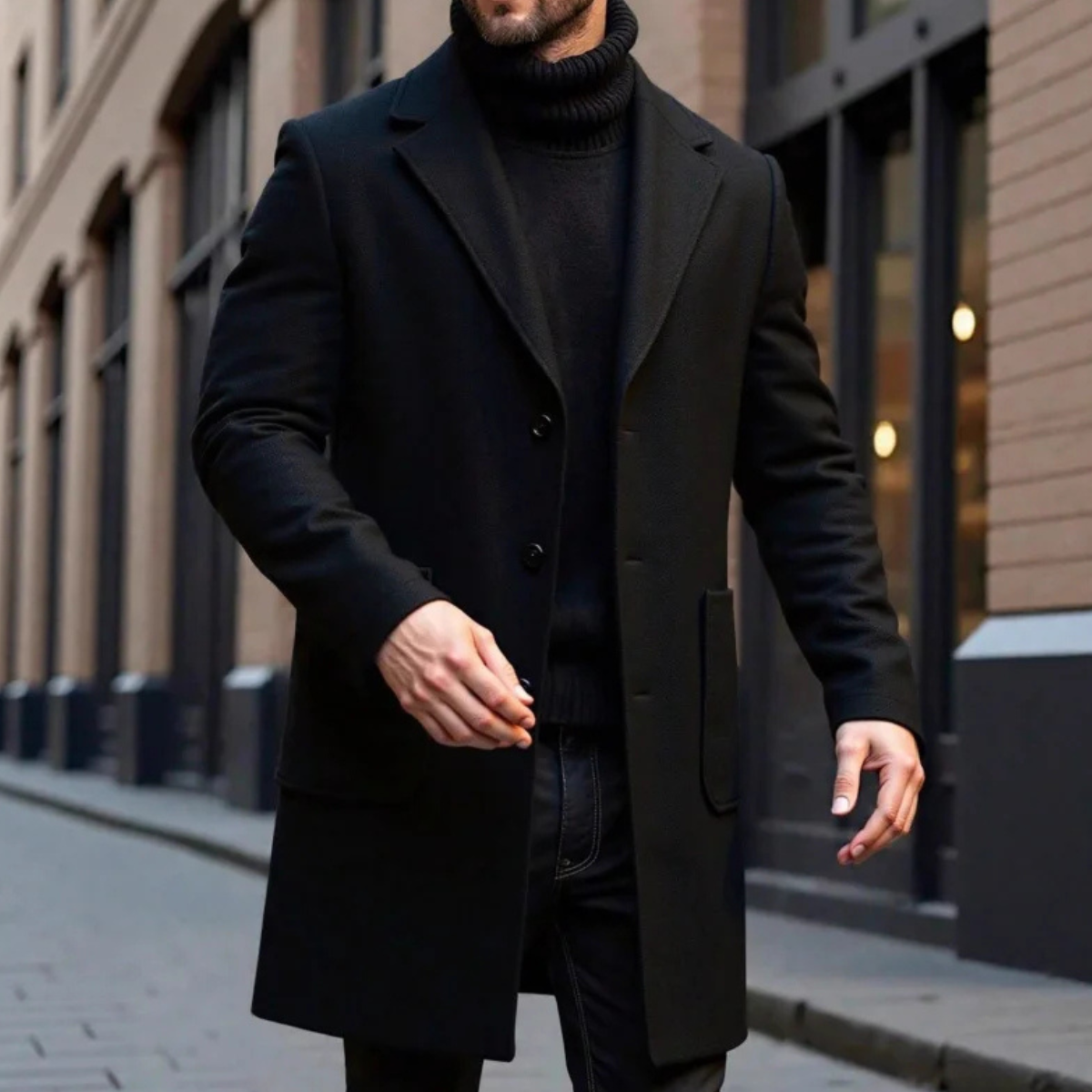 Men’s Classic Winter Slim Fit Overcoat