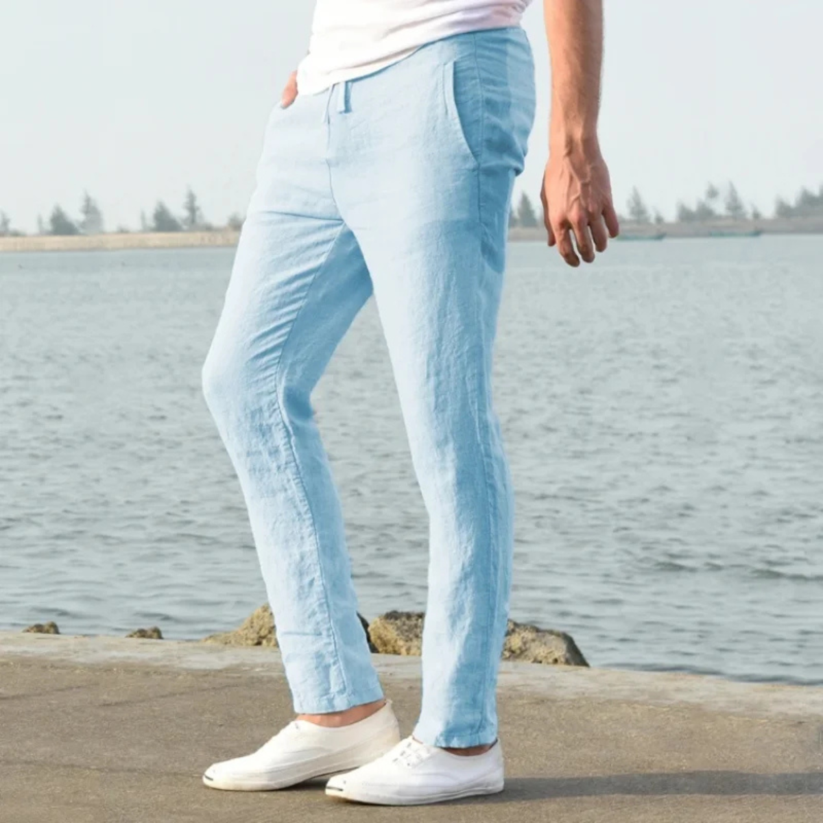The McLean Men’s Casual Lightweight Linen Pants
