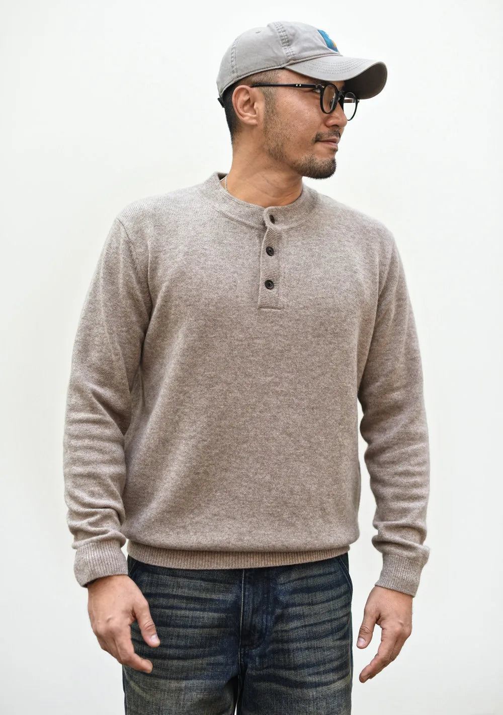 Men's Button Neck Knit Pullover – Henley