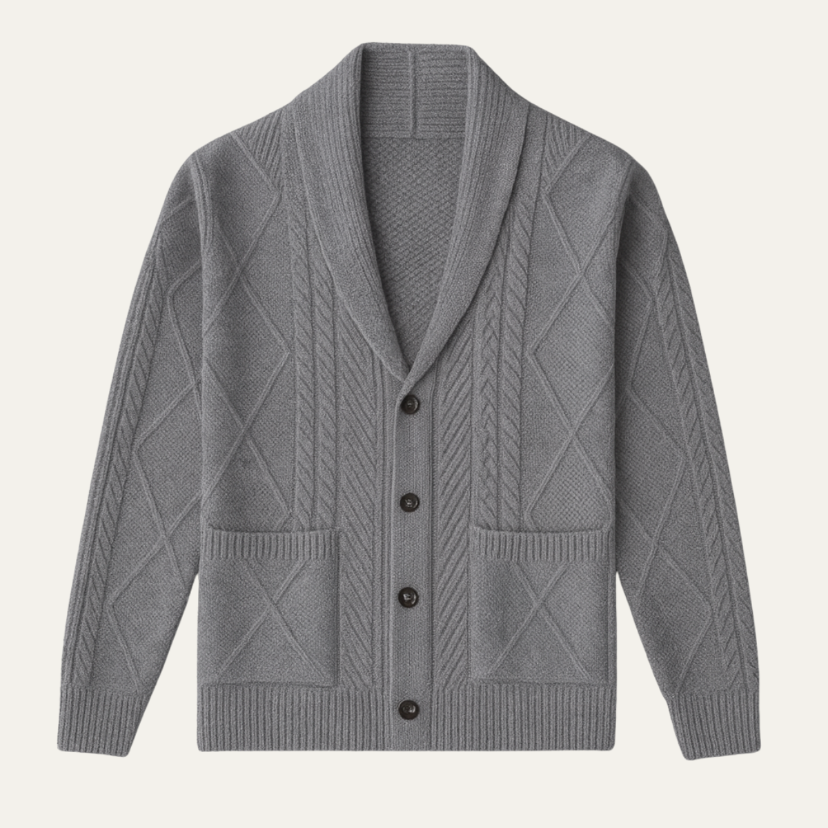 The Edinburgh Men’s Luxury Wool Button Cardigan