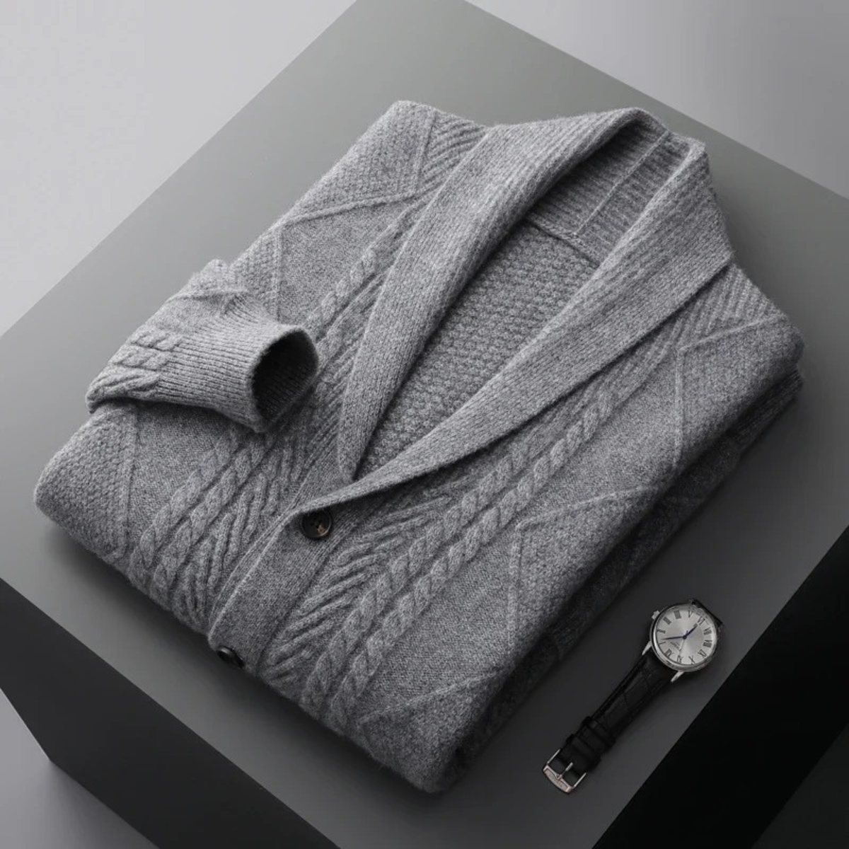 The Edinburgh Men’s Luxury Wool Button Cardigan