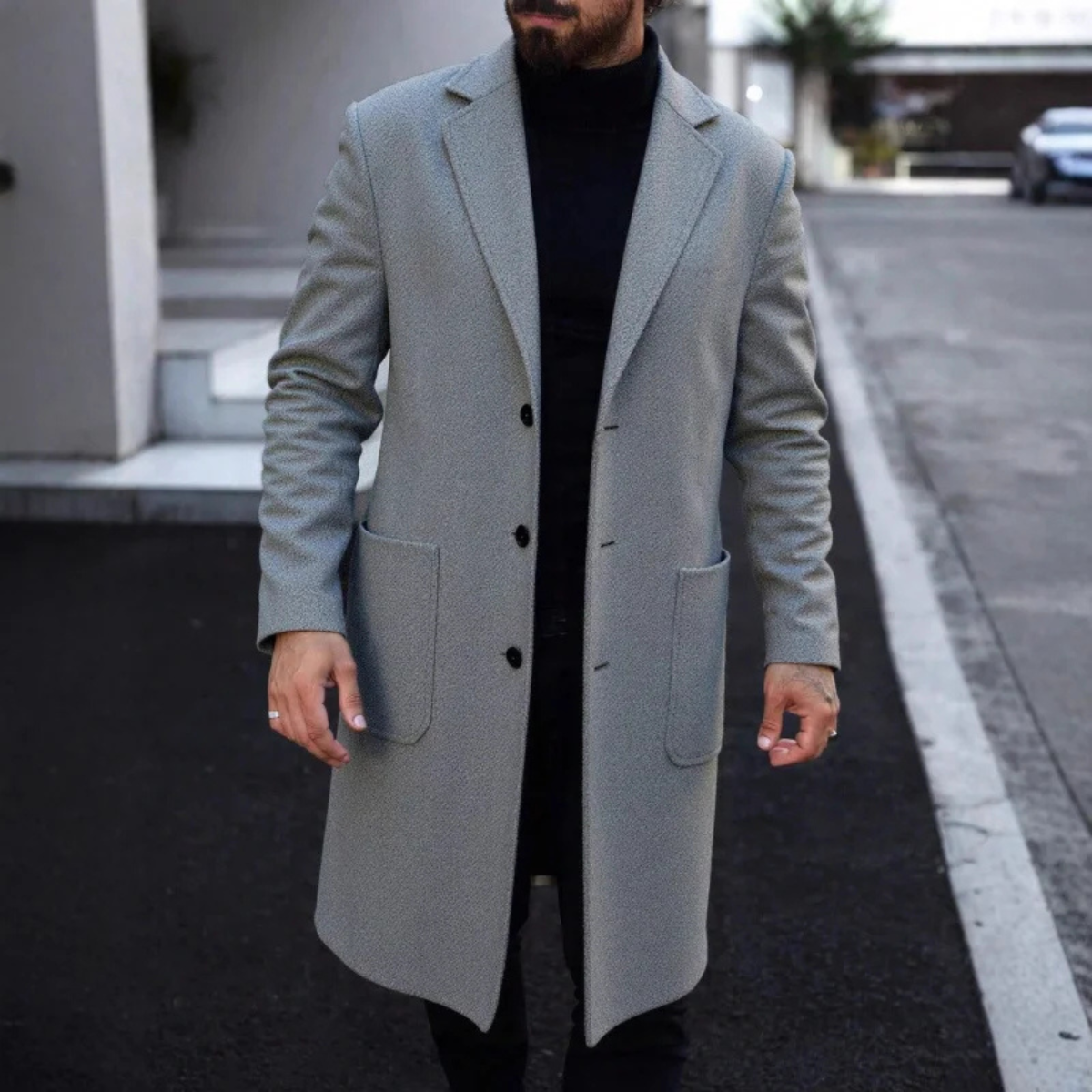 Men’s Classic Winter Slim Fit Overcoat