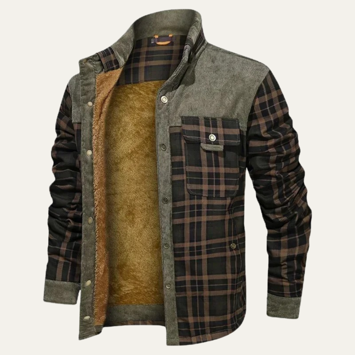 The Gallipoli Men’s Warm Winter Plaid Check Jacket