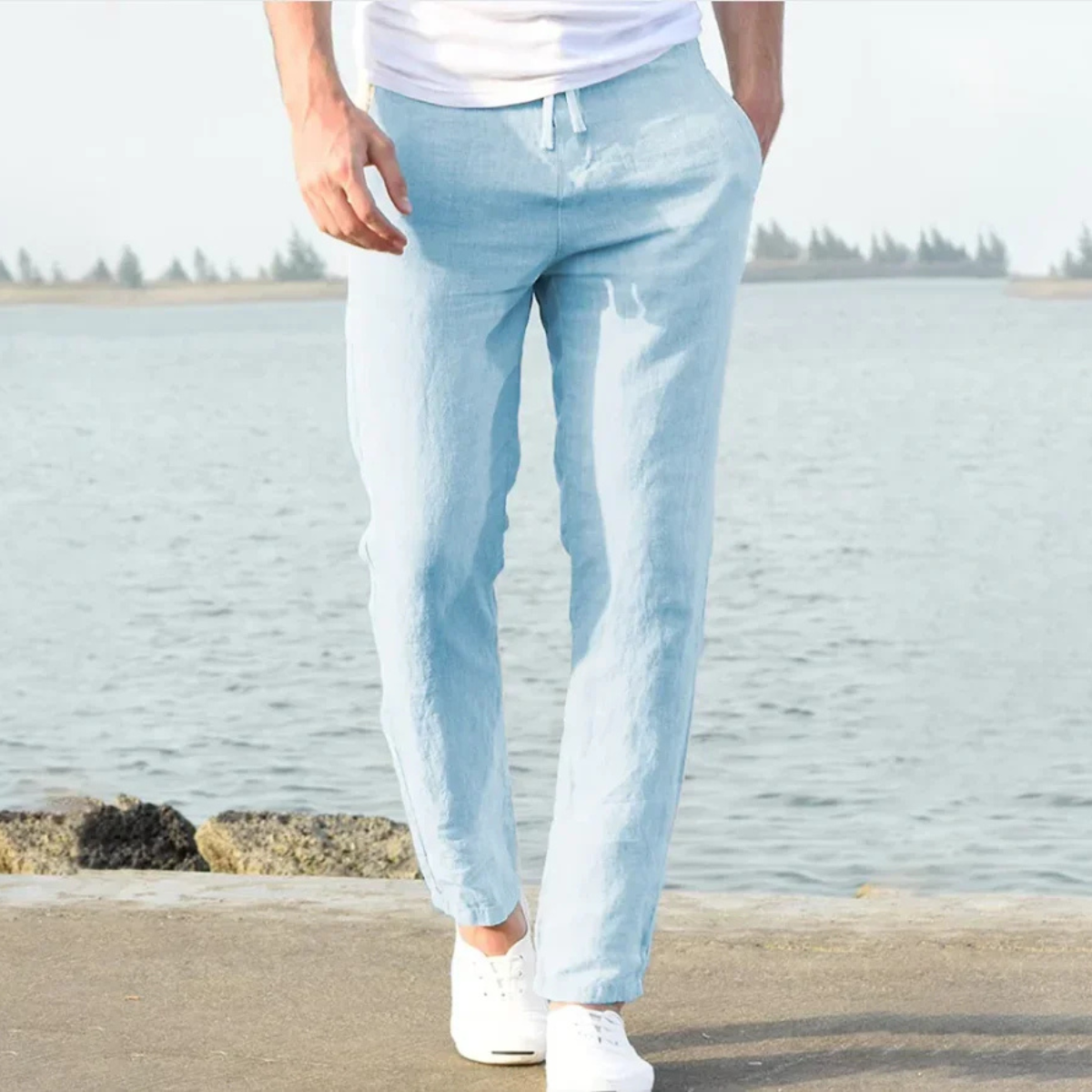 The McLean Men’s Casual Lightweight Linen Pants