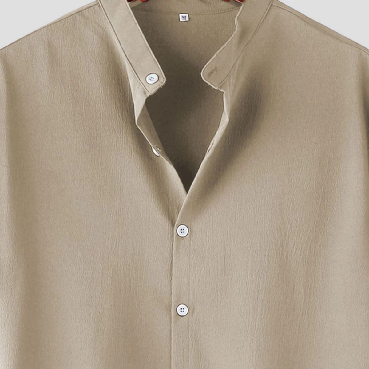 The Monopoli Men’s Grandad Collar Casual Button Shirt