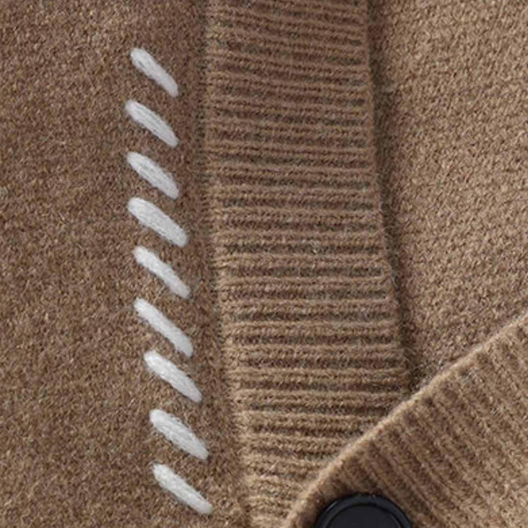 Men's Knitted Cardigan - Button-Up, Soft Wool Blend, Casual Winter Wear