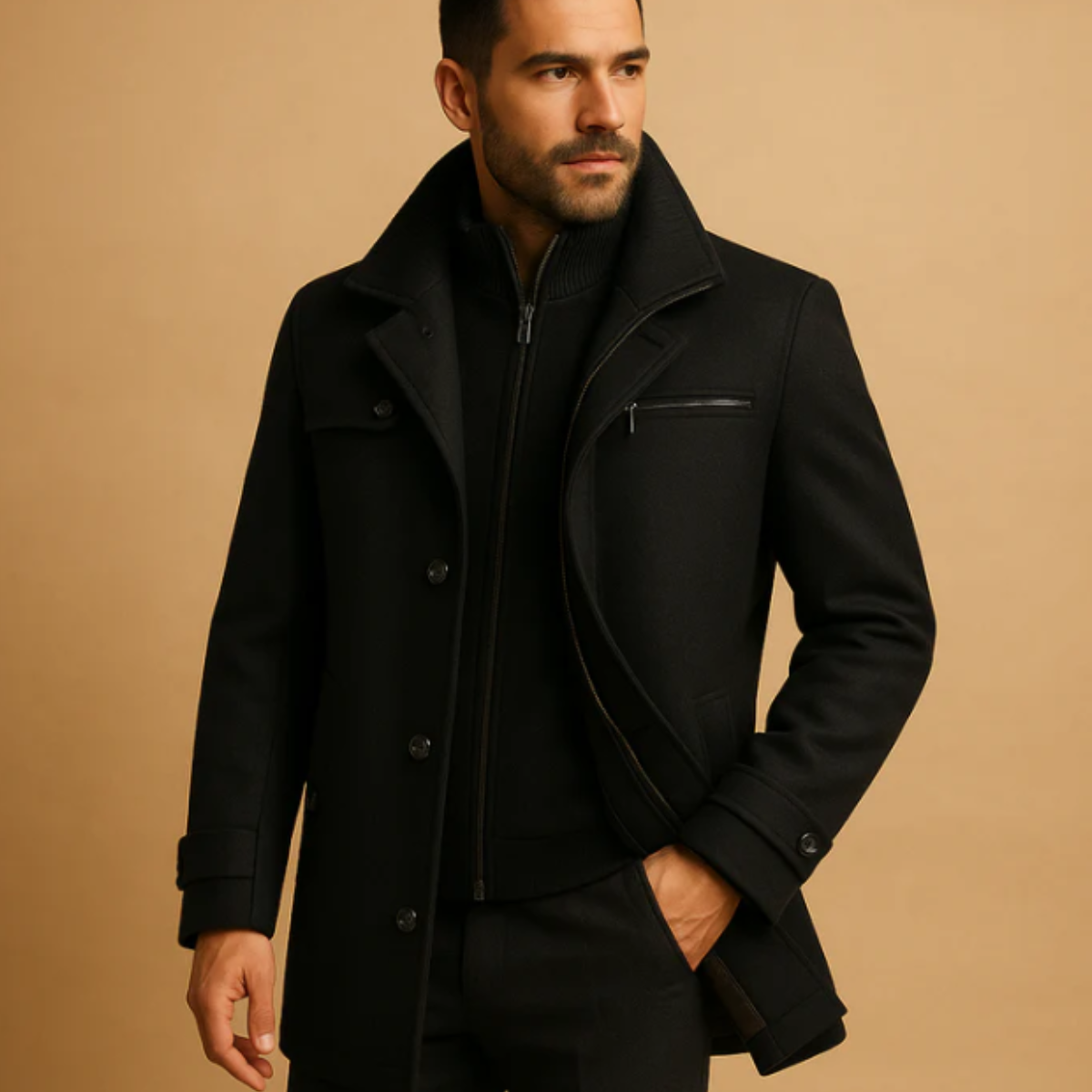 Men’s Warm Adjustable Cuff Winter Coat