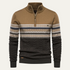 The Chatsworth Men's Quarter Zip Cotton Sweaters – Fair Isle Knit