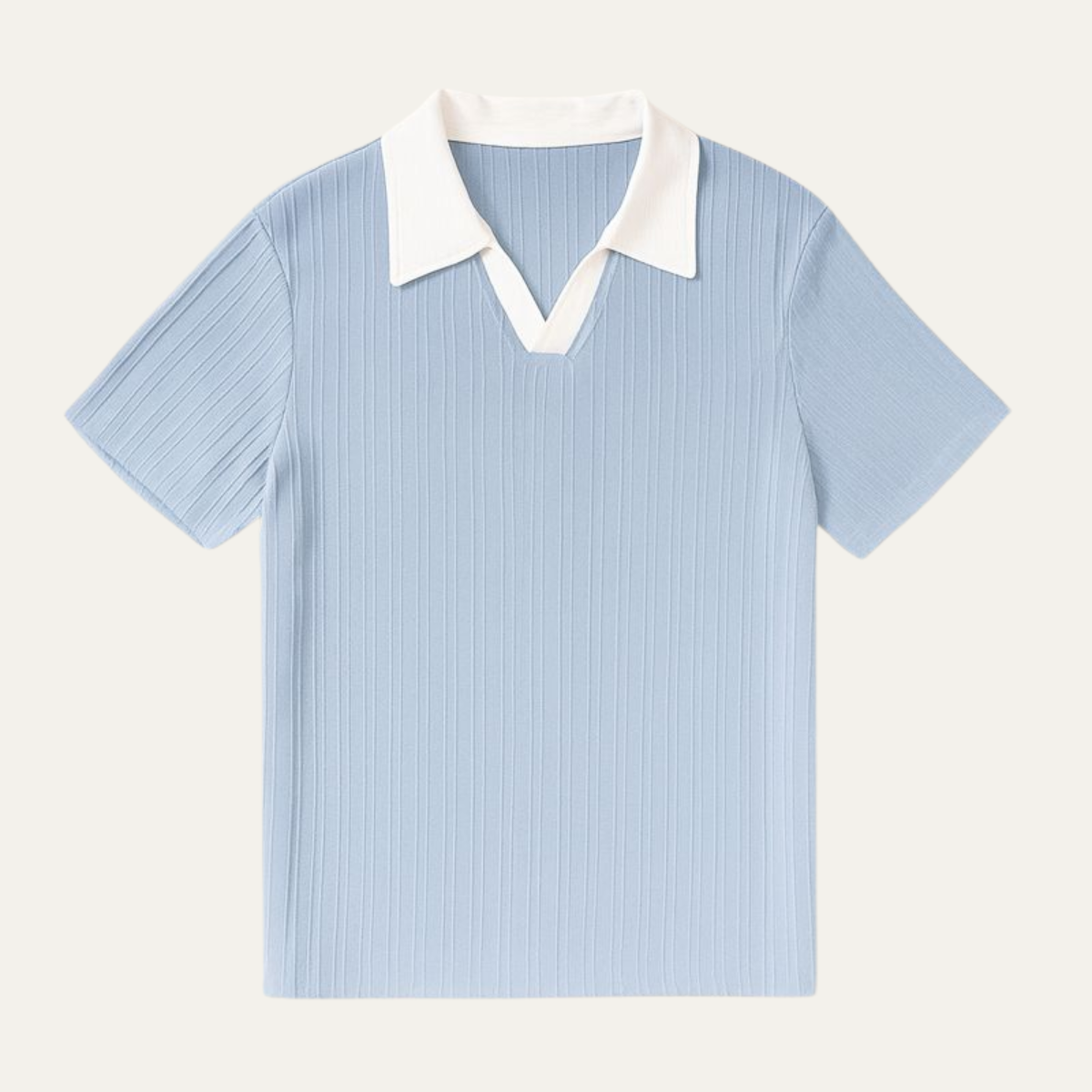 The Melbourne Men’s Short Sleeve Knit Polo Shirt with Contrast Collar