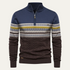 The Chatsworth Men's Quarter Zip Cotton Sweaters – Fair Isle Knit