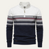 The Chatsworth Men's Quarter Zip Cotton Sweaters – Fair Isle Knit
