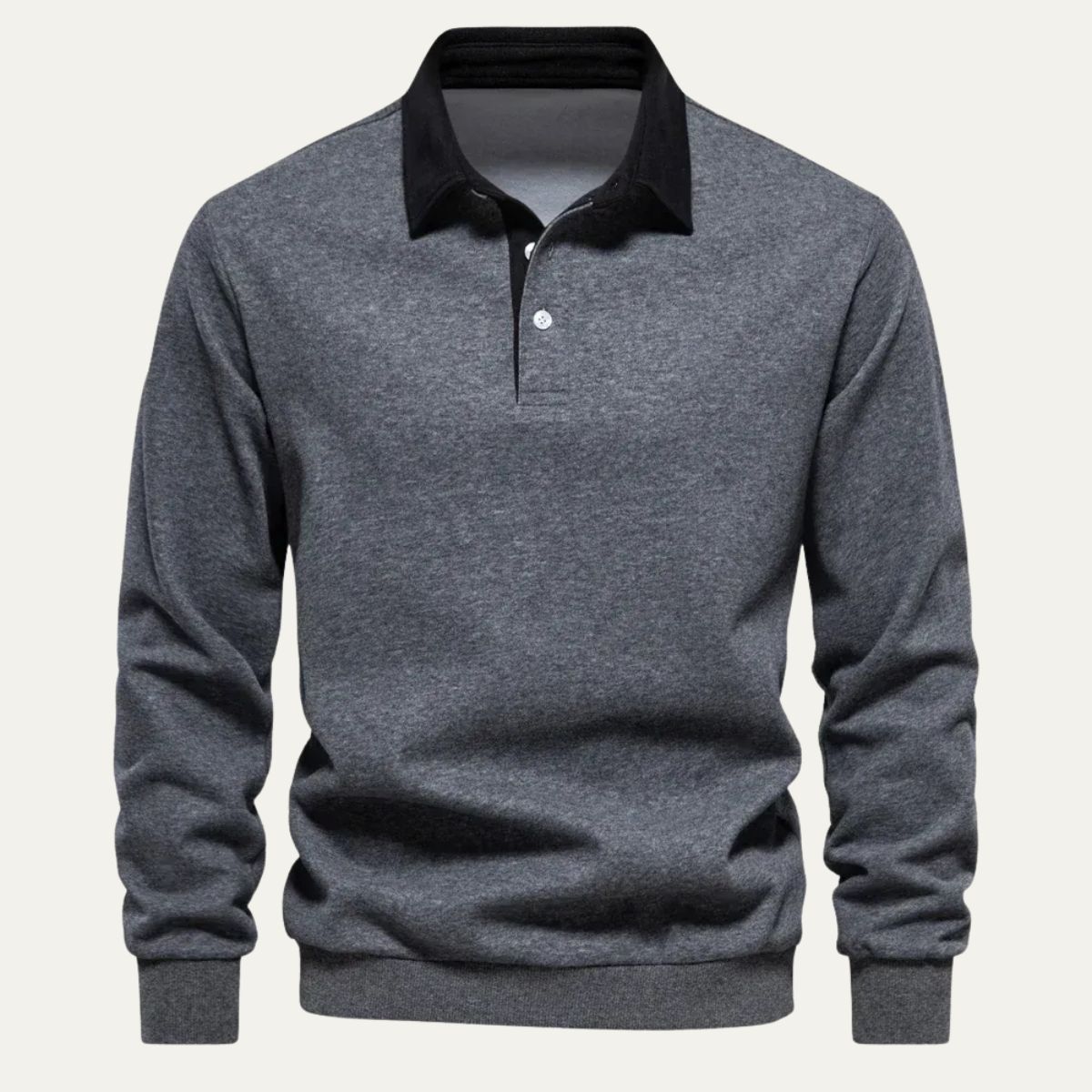The Chelsea Men’s Long Sleeve Polo Classic Knit Shirt