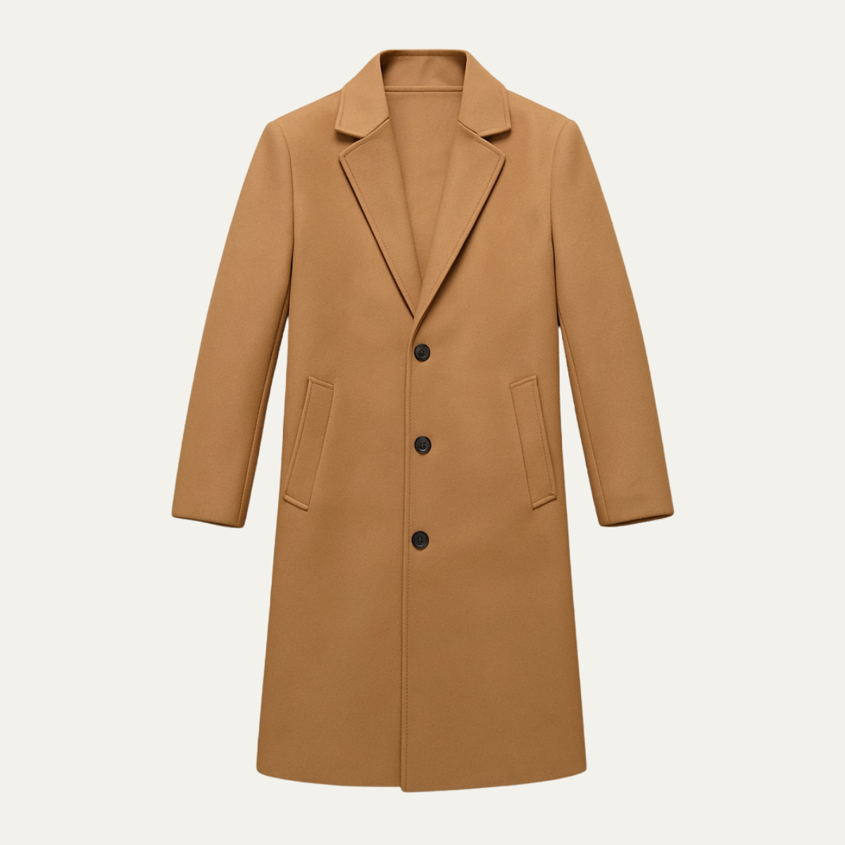 Men’s Elegant Classic Wool Overcoat