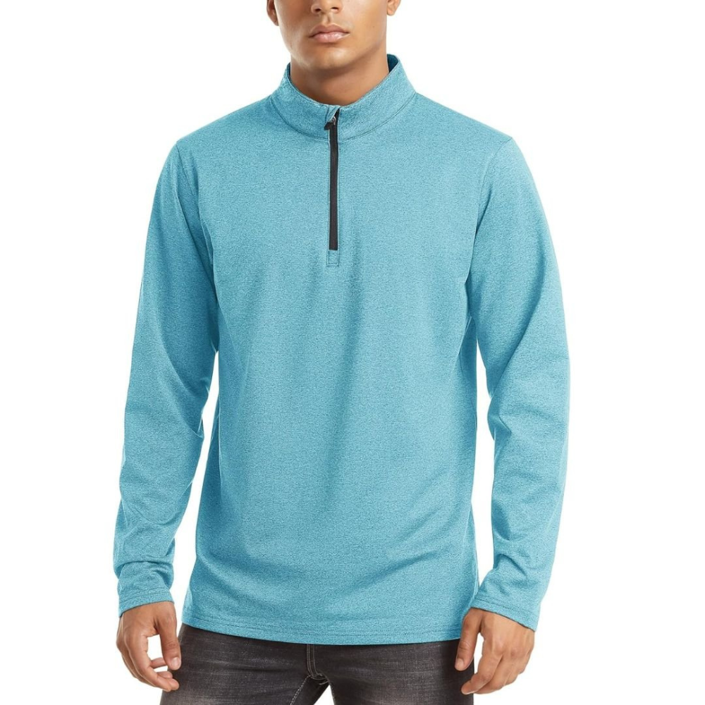 Men's Lightweight Zip Pullover | Casual Sweater