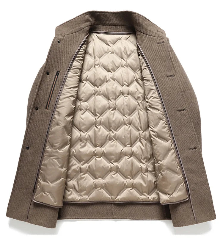Men's Insulated Wool Dress Coat