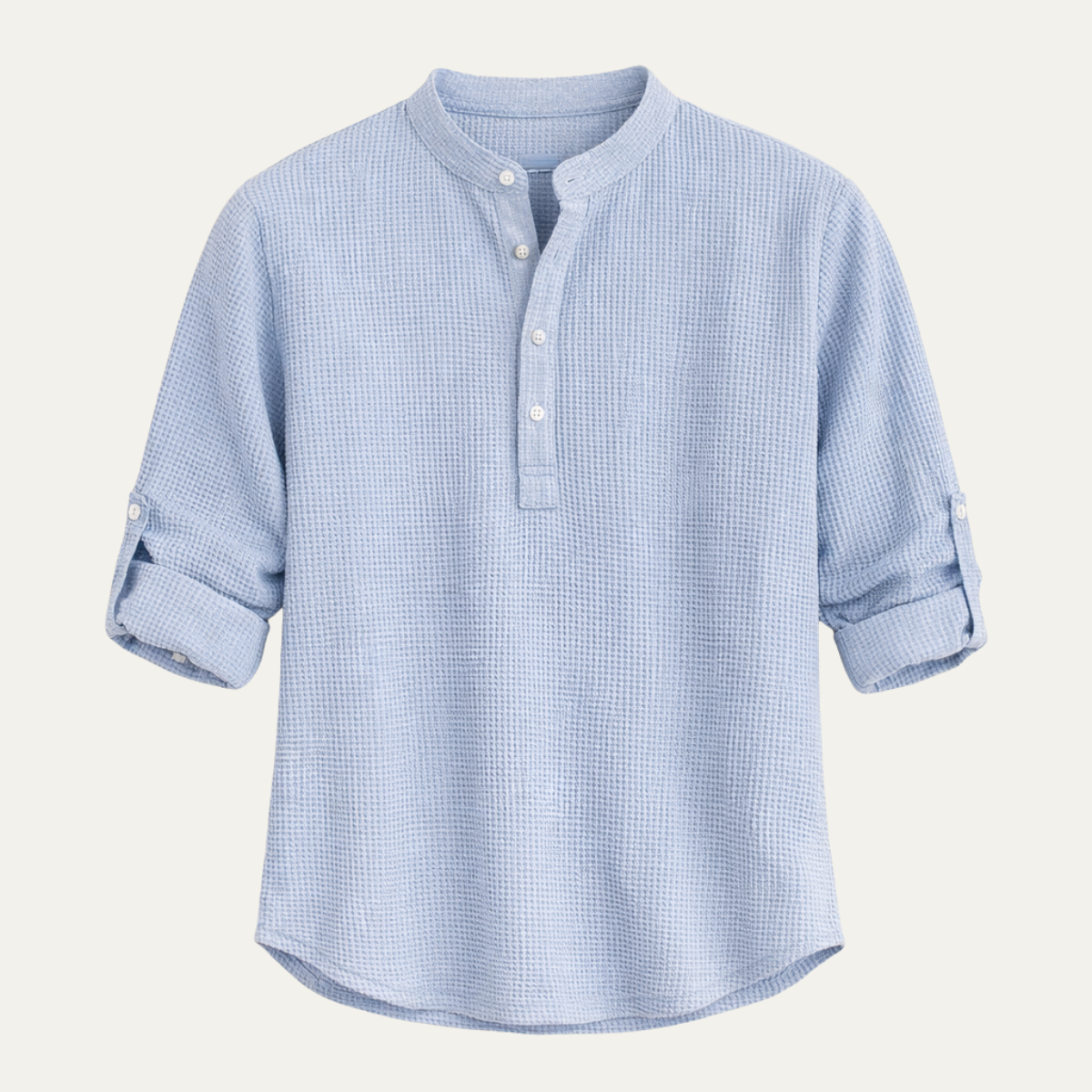The Monte Rosa Men’s Breathable Casual Grandad Collar Shirt