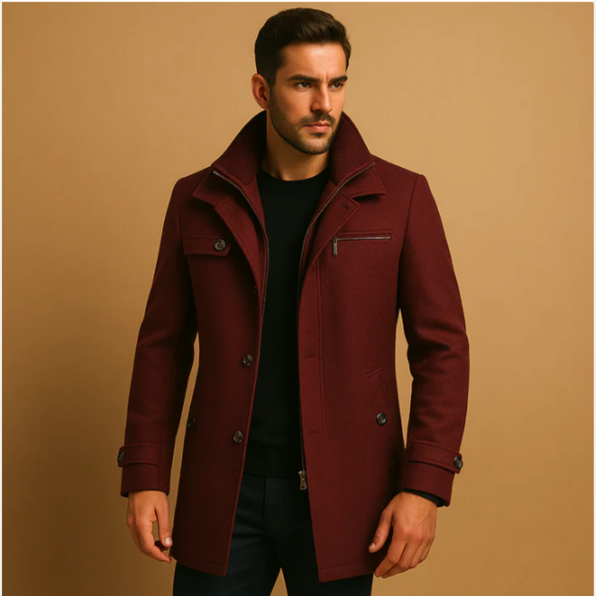 Men’s Warm Adjustable Cuff Winter Coat