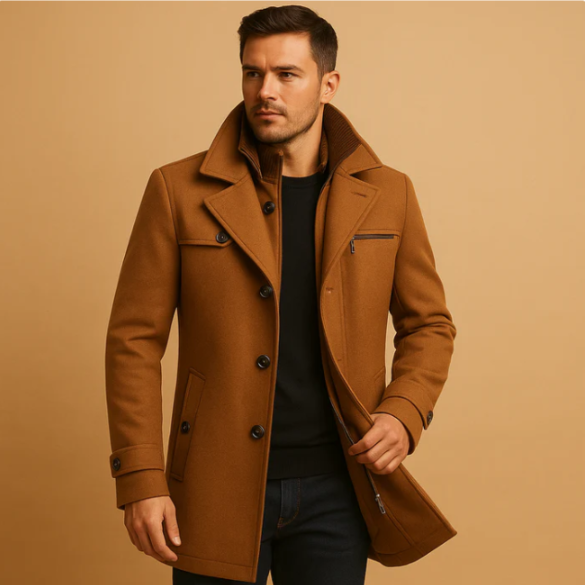 Men’s Warm Adjustable Cuff Winter Coat