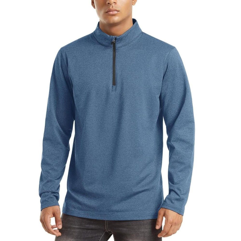 Men's Lightweight Zip Pullover | Casual Sweater