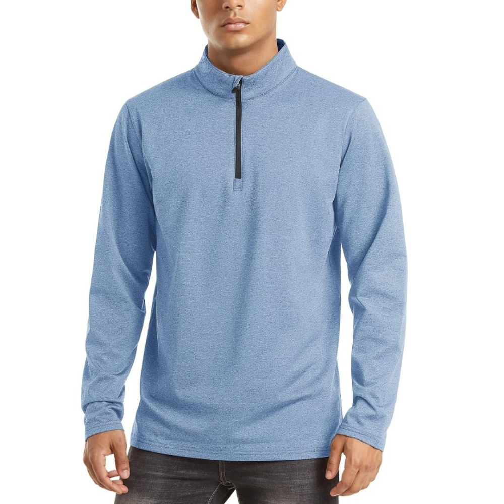 Men's Lightweight Zip Pullover | Casual Sweater