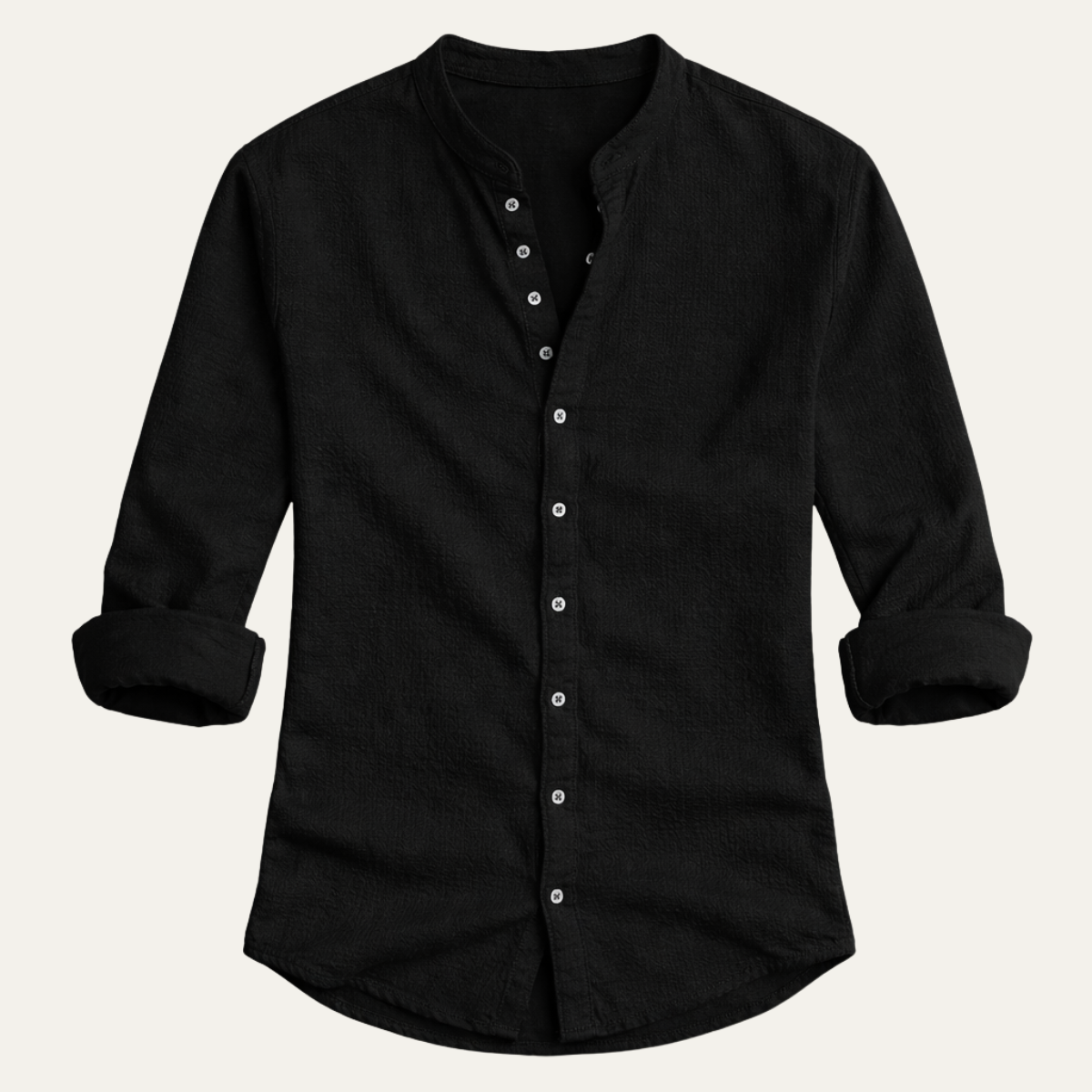 The Parioli Men’s Classic Summer Band Collar Shirt