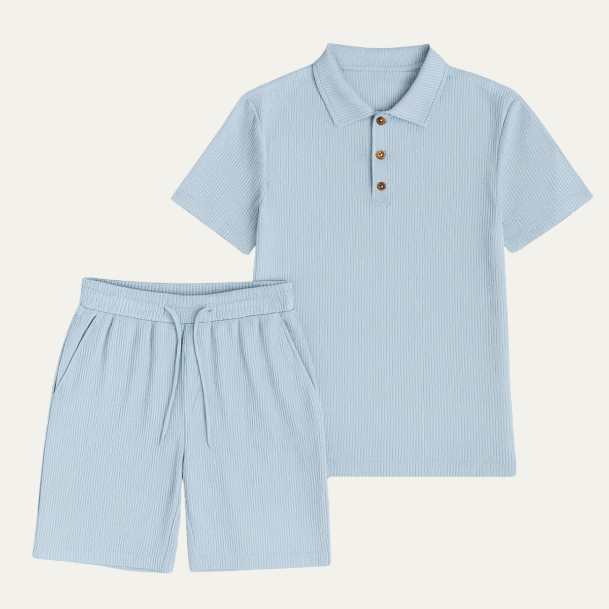 The Elwood Men’s Casual Polo Shirt and Shorts Set – Summer Two Piece Outfit