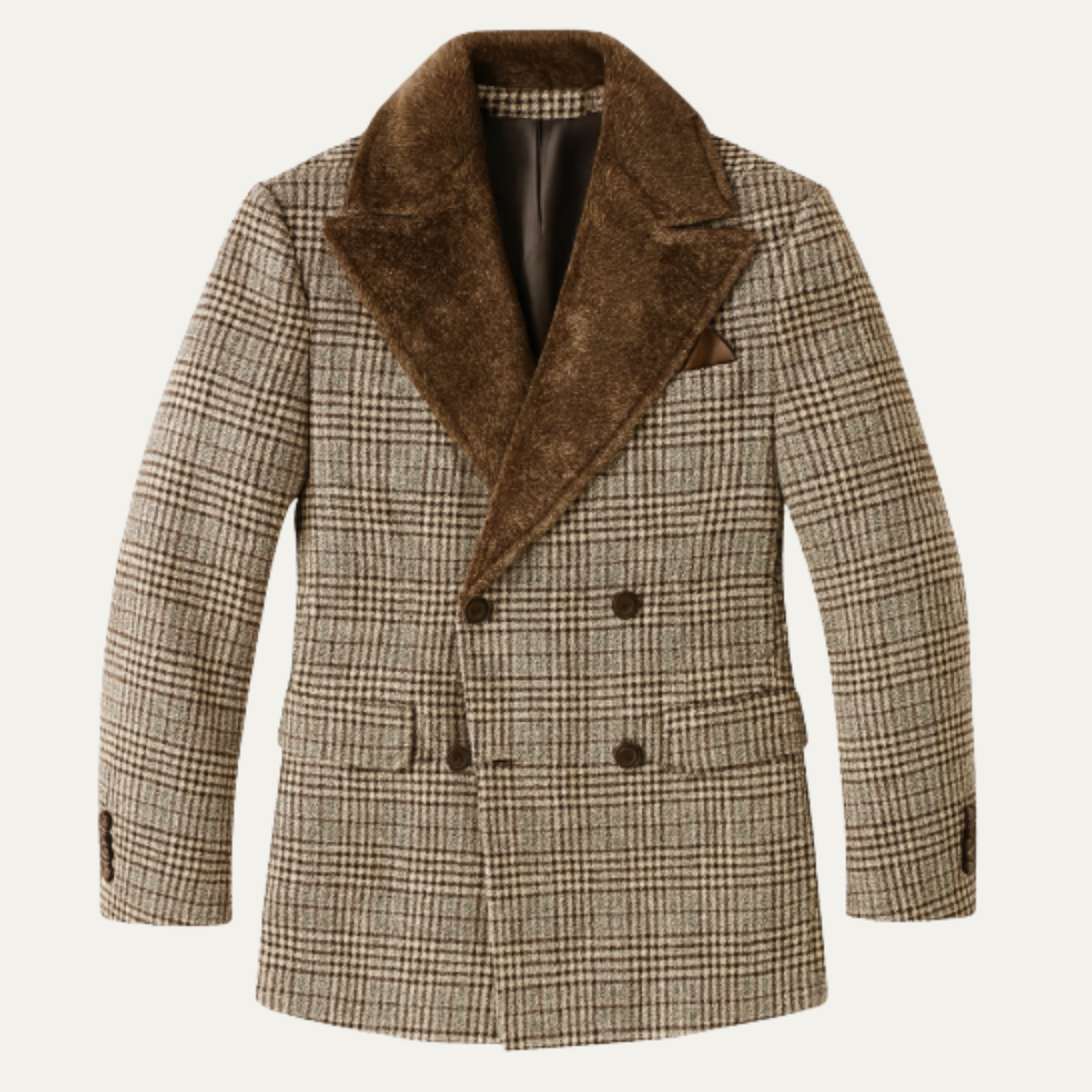The Messina Men’s Winter Houndstooth Double Breasted Blazer Suit