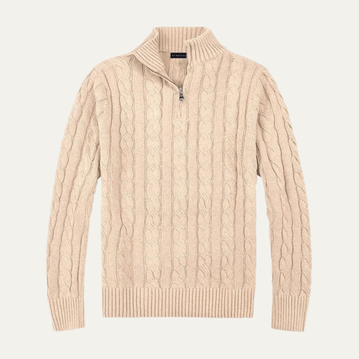 The Genève Old Money Half Zip Sweater for Men 100% Merino Wool