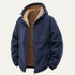 Men’s Warm Soft Shell Fleece Zip Up Hooded Jacket