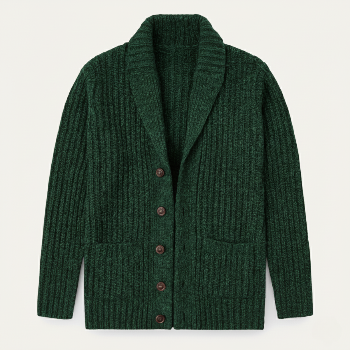 Men’s Chunky Knit Shawl Collar Cardigan