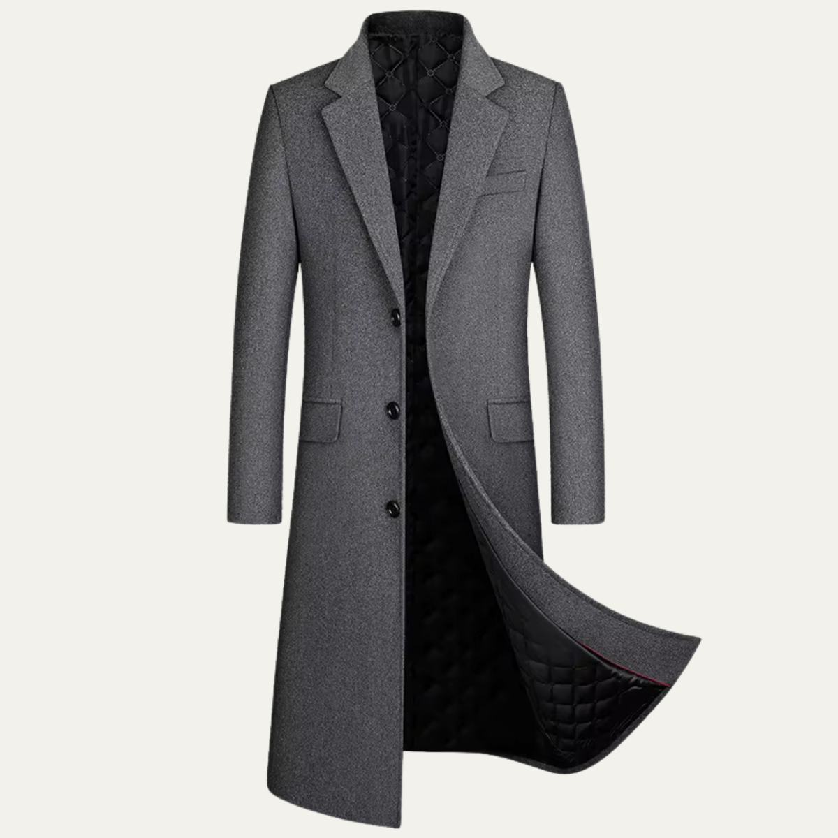 Men's Full Length Wool Dress Coat