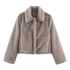 Women's Loose Lapel Jacket in Brown