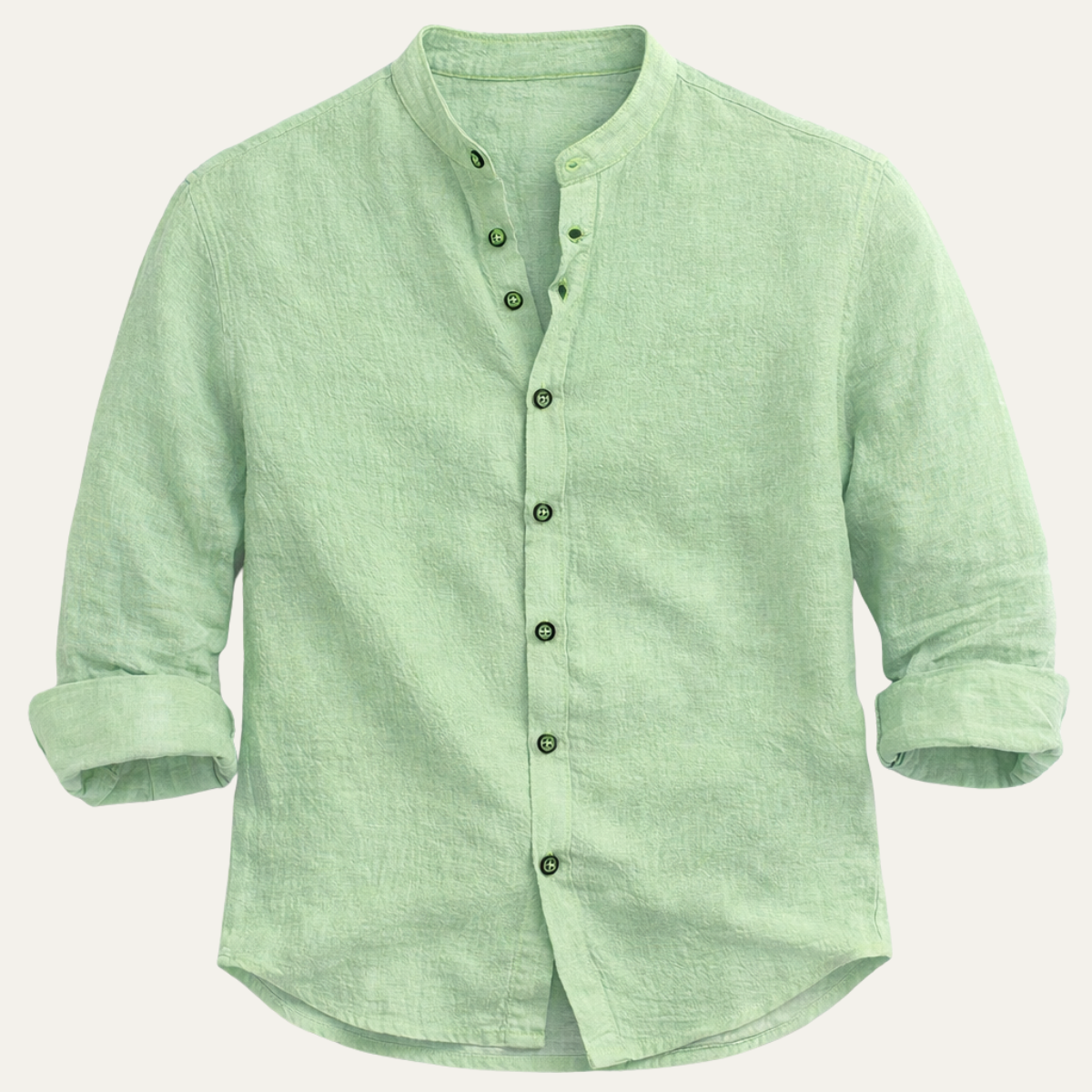 The Trastevere Men’s Casual Summer Band Collar Shirt