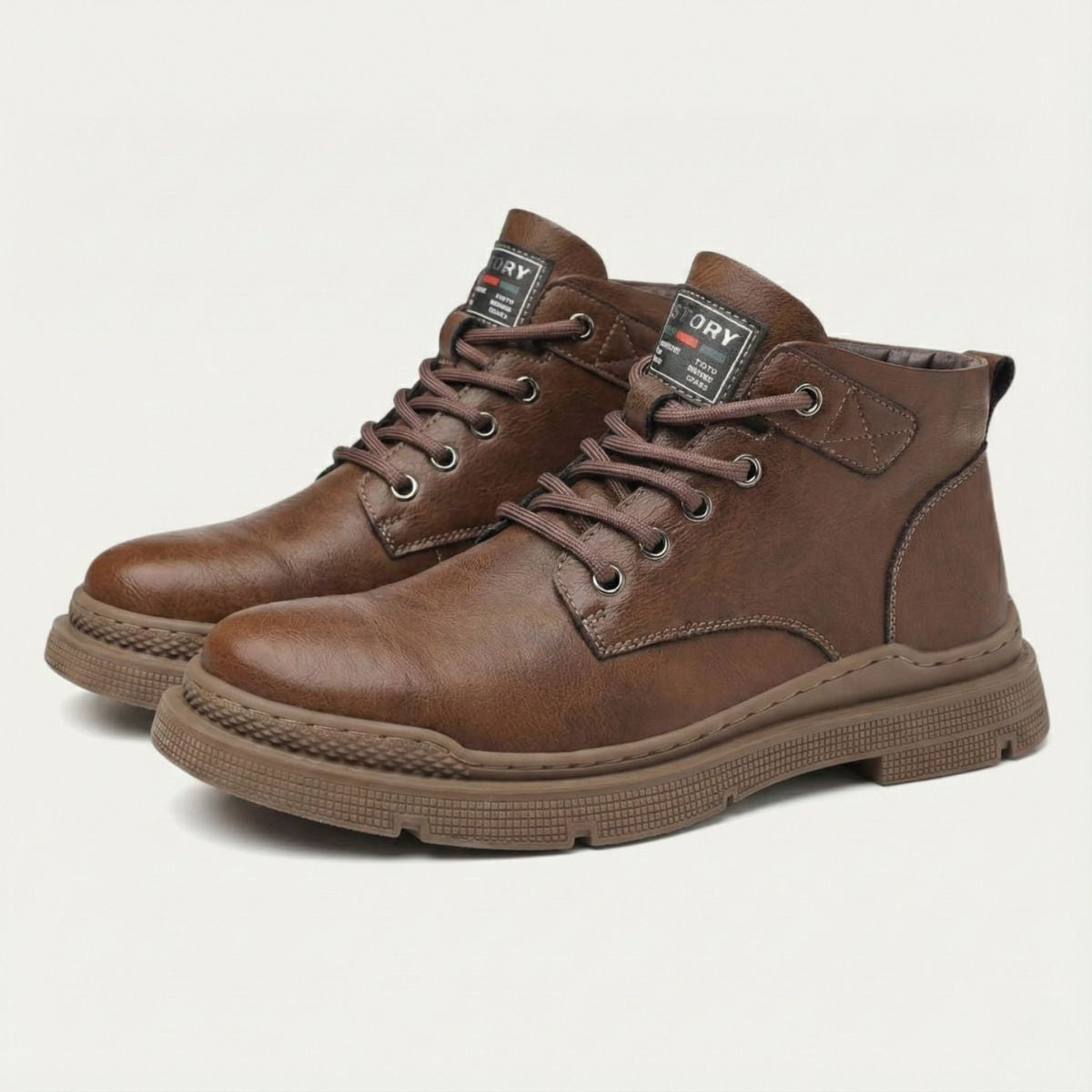 Men’s Classic Lace Up Leather Ankle Snow Boots