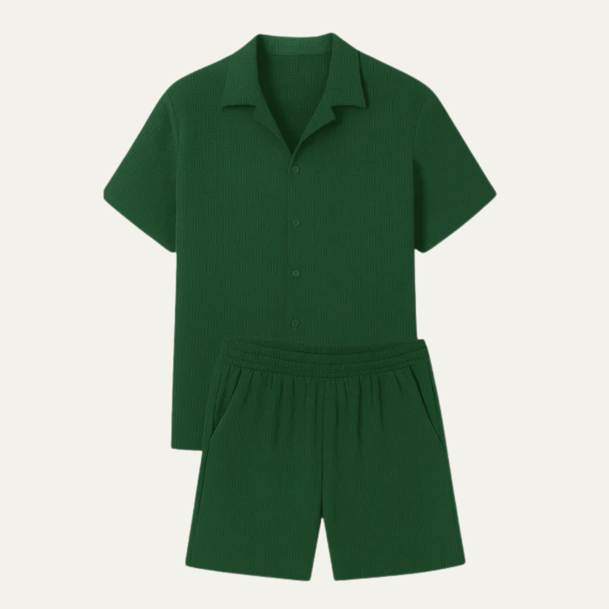 The Bolzano Men’s Classic Summer Outfit - Shirt & Shorts Co Ord Set