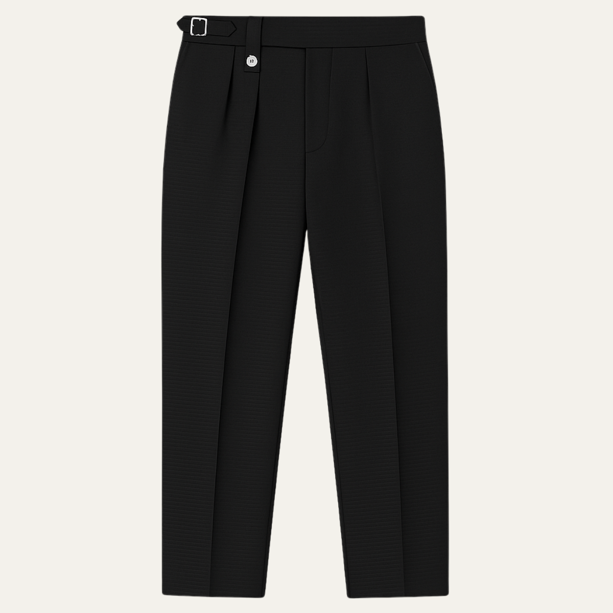 The Hamilton Men’s Solid Black Dress Pants with Belt Loops
