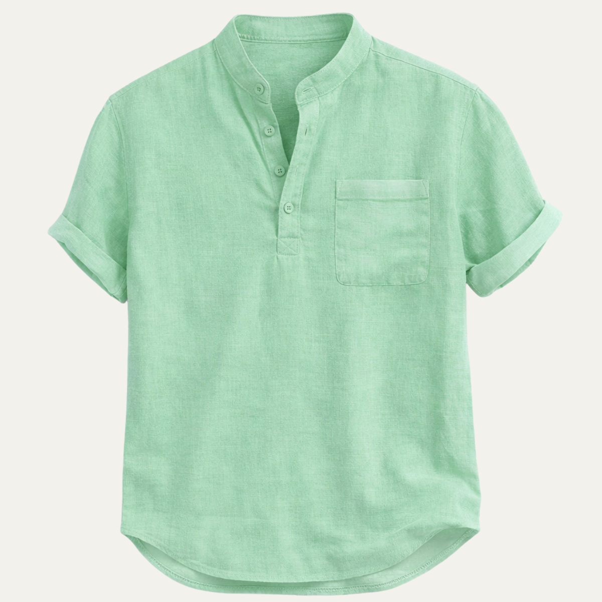 The Firenze Men’s Lightweight Henley Linen Shirt