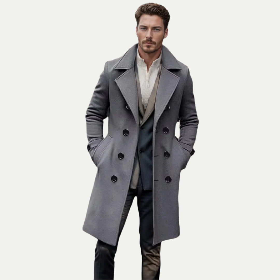 Premium Merino Wool Long Trench Coat