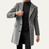 Men's Single Breasted Wool Blend Overcoat