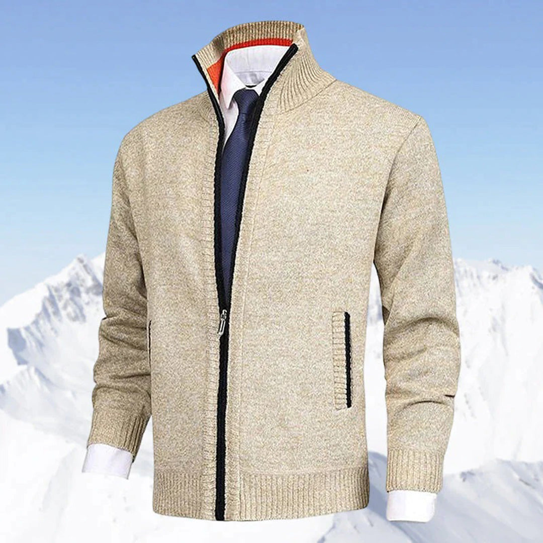 Men's Zipper Knit Cardigan | Casual