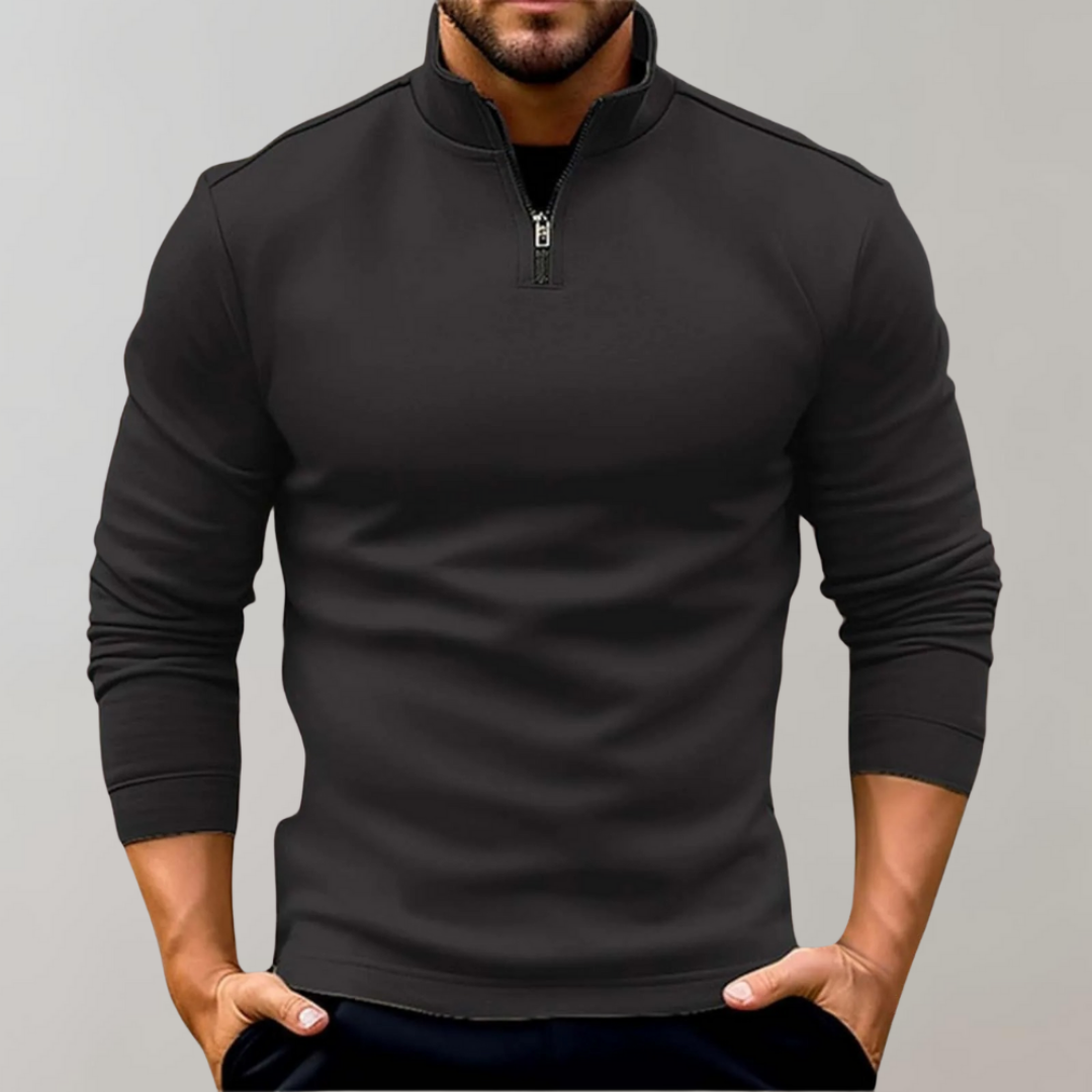 Men's Zip Neck Sweater | Casual