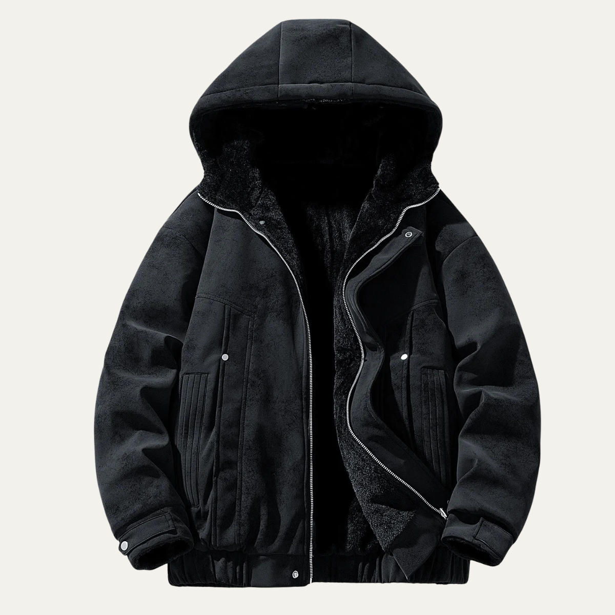 Men's Fleece Lined Hooded Parka