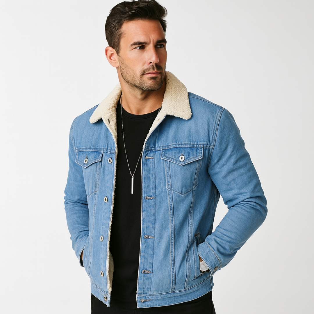 Men's Shearling Denim Jacket | Casual
