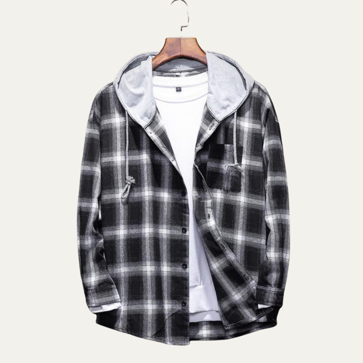 Men's Hooded Flannel Jacket