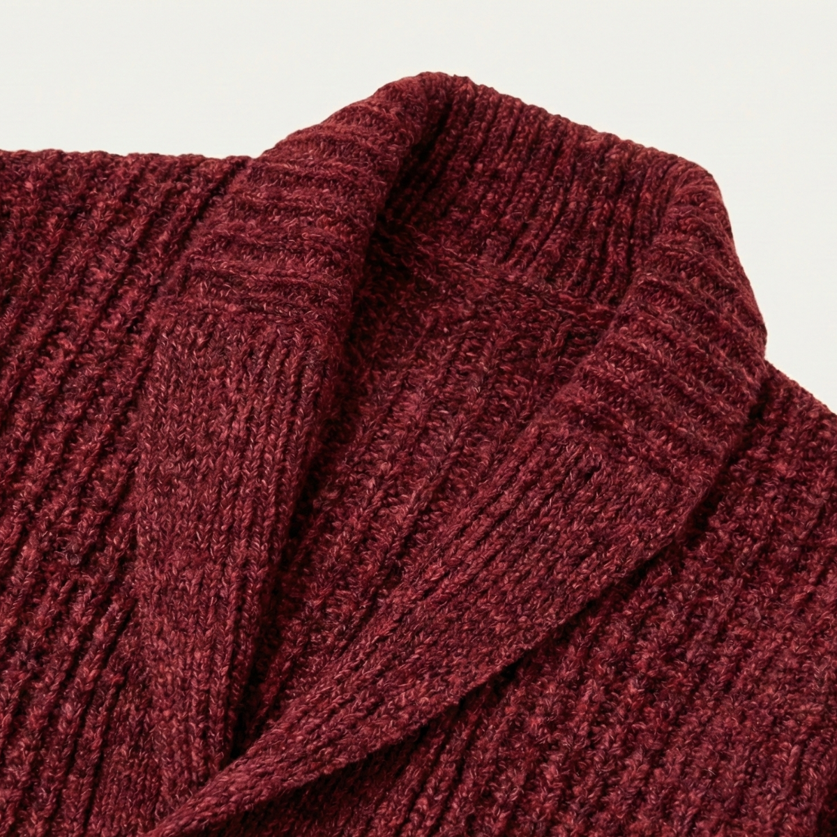 Men’s Chunky Knit Shawl Collar Cardigan